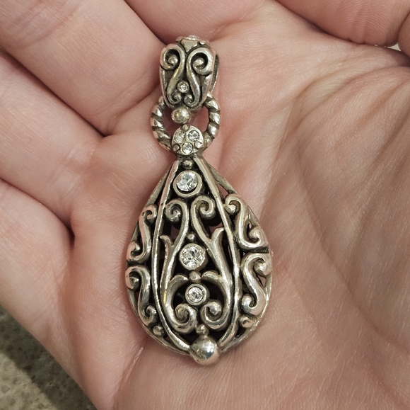 Brighton Bibi Scroll Pendant with Rhinestones - Picture 2 of 3